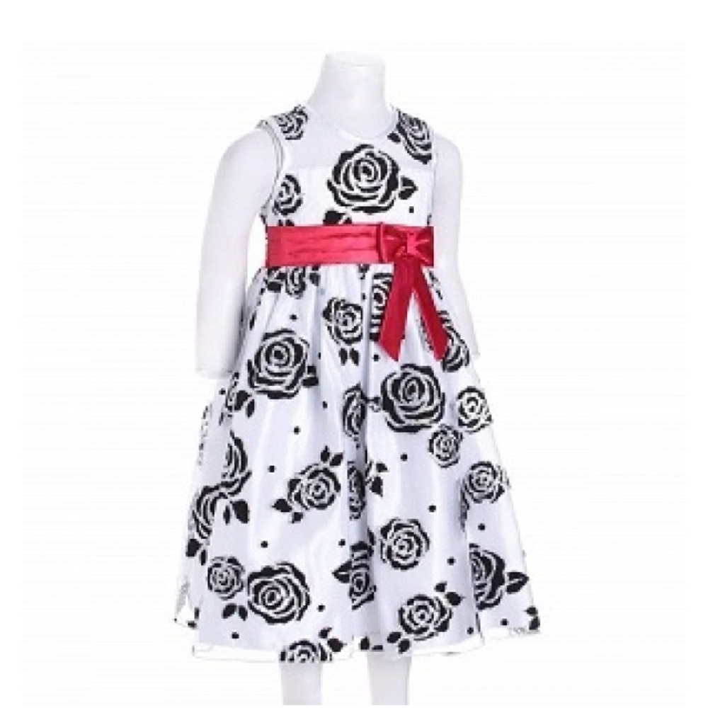 Love Black and White Dress with Red Accents